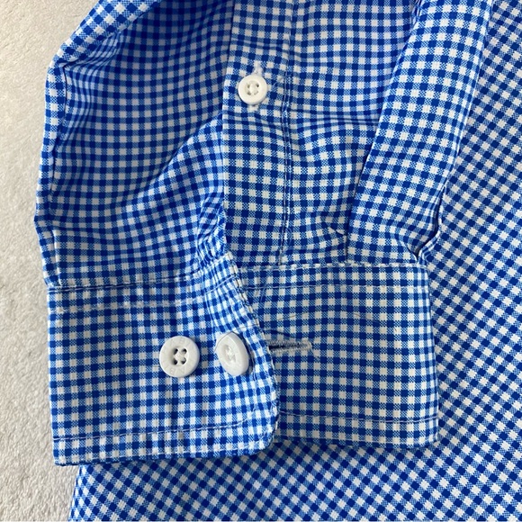 HABIT Fishing Shirt Men's Size L 40+Solar Factor Button Down Vented Blue Plaid - Picture 4 of 10